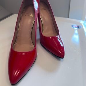 Stuart Weitzman Red Glossy Patent Leather Heels